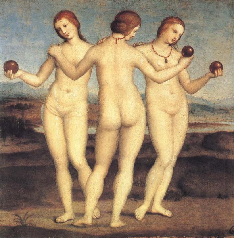 RAFFAELLO Sanzio Three woman China oil painting art